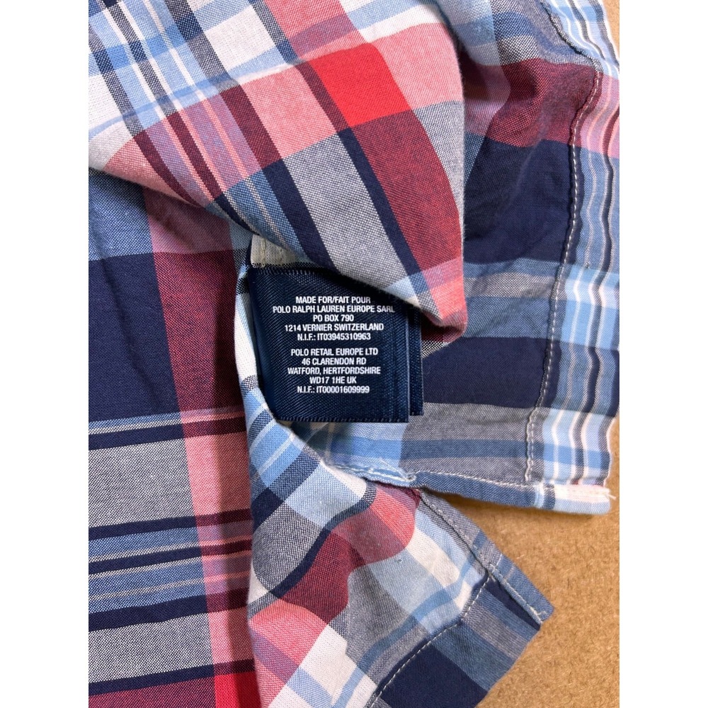 Polo Ralph Lauren Short Sleeve Button Down Plaid Shirt Boys/Youth XL (18-24) - Picture 7 of 11